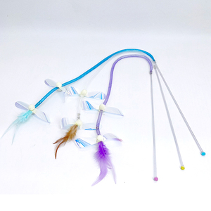 Factory Direct Funny <strong>Cat</strong> Stick Toys with Feather Rattle Finger Teaser Interactive Pet &amp; Movement <strong>Cat</strong> <strong>Wand</strong> Supplies - Product Image 6