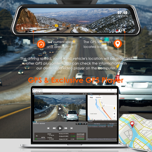 กล้องติดรถยนต์ Wolfbox G840H 2.5K Mirror GPS 12 นิ้ว พร้อมระบบมองกลางคืน เลนส์คู่ บันทึกภาพ - Product Image 4