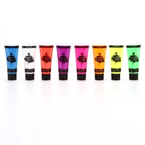 Neues Produkt Gesichts farbe Tubes Party Makeup Neon UV Körperfarbe Glühen Schwarzlicht Körperfarbe