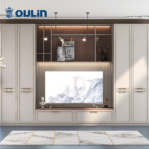 Moderno francese <span class=keywords><strong>libreria</strong></span> in legno bianco e porta tv e armadi e mobili <span class=keywords><strong>soggiorno</strong></span> - Product Image 1