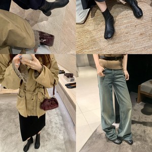 <span class=keywords><strong>Bottines</strong></span> <span class=keywords><strong>Chelsea</strong></span> à bout fendu style coréen avec doublure en peau de mouton, design sabot de cochon, <span class=keywords><strong>talon</strong></span> haut amincissant pour <span class=keywords><strong>femme</strong></span>, courtes et pliables en caoutchouc - Product Image 4