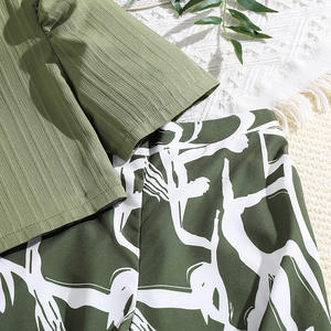 Conjuntos <span class=keywords><strong>de</strong></span> <span class=keywords><strong>ropa</strong></span> <span class=keywords><strong>de</strong></span> verano 2024 <span class=keywords><strong>para</strong></span> niñas <span class=keywords><strong>de</strong></span> 8 a 12 años, Top verde <span class=keywords><strong>de</strong></span> manga corta, pantalones largos informales estampados, 2 uds., <span class=keywords><strong>ropa</strong></span> <span class=keywords><strong>para</strong></span> <span class=keywords><strong>adolescentes</strong></span> - Product Image 5