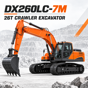 क्रॉलर खुदाई DX260LC-7M 26 टन हाइड्रोलिक खुदाई के लिए 1.28m3 बकेट 132kw इंजन - Product Image 1
