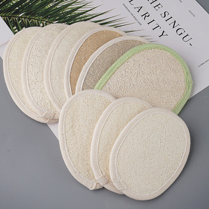<span class=keywords><strong>Éponge</strong></span> de bain exfoliante en loofah naturel bio avec logo personnalisé, avec sangle de maintien, gant de douche ovale – Vente en gros - Product Image 6