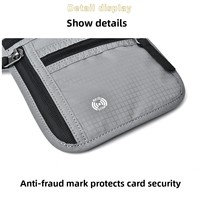 Dompet Leher untuk Wanita Pria, Anti RFID, Tempat Paspor, Kantong Leher Tersembunyi Tipis Ringan untuk Perjalanan dengan Tali yang Dapat Disesuaikan