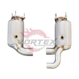 ท่อลงแคทแบบไหลสูง Vortex 304 สำหรับ Porsche 991.2 Carrera S 4S GTS 3.0T ปี 2016–2019 พร้อมแผ่นกันความร้อน ไม่แสดงไฟเตือน Check Engine - Product Image 1