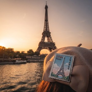 Épinglette personnalisée en émail dur, forme de sceau, plaquée argent, Tour Eiffel de <span class=keywords><strong>Paris</strong></span>, France, souvenir de voyage, badge métallique - Product Image 2