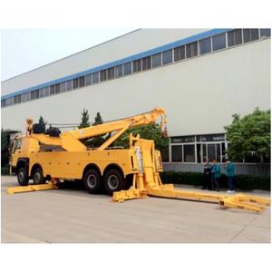 Camion de dépannage chinois 30 tonnes 8x4, conception à un élévateur et deux rotateurs pour le sauvetage de véhicules lourds et le remorquage en cas d'accident routier - Product Image 3