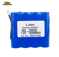 7,4 V 10400 mAh 4P2S Pack 18650 Akku 10,4 Ah wiederaufladbarer Akku für Fahrradscheinwerfer/Kamera/Elektro