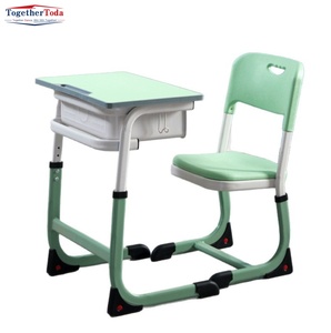 Meubles scolaires modulaires de haute qualité, ensemble bureau et chaise pour l'éducation des enfants, fabriqués en métal durable - Product Image 1