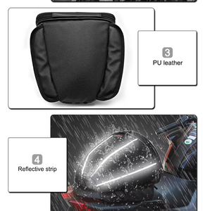Réservoir d'essence pour moto, siège arrière, sac multifonctionnel latéral en cuir microfibre, sac diagonal étanche - Product Image 4