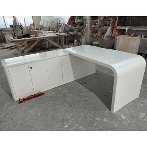 Mesa de médico de color blanco brillante, escritorio de oficina de altura Variable para habitación ejecutiva - Product Image 1