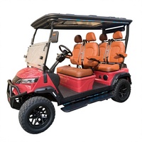 Voiturette de golf électrique de luxe, utilitaire, 4 places, toit ouvert, personnalisée pour les parcs de golf et les aires de stationnement des complexes hôteliers