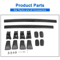 Barres transversales de toit en alliage d'aluminium anodisé noir 4S spécialisées pour Tesla Model Y, installation facile, porte-bagages