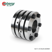 Accouplement flexible robuste en acier SUS304 à disque de rétrécissement à diaphragme, sans jeu, haute vitesse, pour servomoteur, routeur CNC, moteur pas à pas