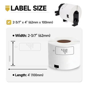 Etiquetas de Papel Blanco Troqueladas Compatibles con DK-11202 DK-1202 de 62 mm * 100 mm para <span class=keywords><strong>Impresora</strong></span> de Etiquetas Brother <span class=keywords><strong>QL</strong></span> 700/<span class=keywords><strong>800</strong></span>, Venta al por Mayor - Product Image 6