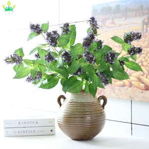 Bouquet Artificiel de Fleurs de <span class=keywords><strong>Patchouli</strong></span> et d'Hydrangeas à 3 Têtes pour Décoration de Table, Vase, Maison, Noël, Nouvel An Chinois, Mariage, Fête - Product Image 3