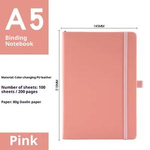 Libreta A5 de PU con Tapa Dura, Nuevo Diseño con Patrón de Mármol, Banda Elástica, Logotipo Personalizado para Empresas, para Promoción Empresarial - Product Image 5