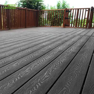 Hot bán không thấm nước WPC decking sàn ngoài trời với gỗ kết cấu composite nhựa cho bền sàn