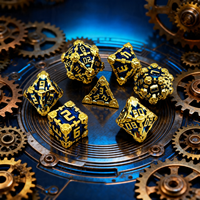 Set Dadu DND Cyberpunk Polihedral Mekanik dengan Keahlian Presisi