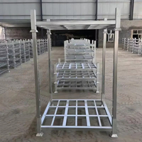 Scaffali Impilabili in Acciaio Zincato di Alta Qualità, Resistenti e Senza Deformazioni, Comodi per lo Stoccaggio