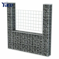 YACO Gabion soudé galvanisé à chaud 30x30x100cm, maille carrée 4mm, fil de fer galvanisé, assemblage facile, haute résistance à la traction