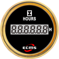 Tachometer Digital Elektrik Mekanik Multifungsi 52mm Baru, Penghitung Jam Kerja, Pengukur, Tahan Air IP67 9-32V untuk Kapal