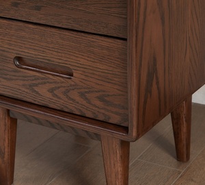 F8021 phong cách Bắc Âu rắn gỗ sồi đồ nội thất phòng ngủ với 2 ngăn kéo gỗ đầu giường Bàn Cạnh Giường ngủ - Product Image 6