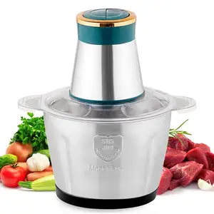 Hot sale Household kitchen 304 glass bowl Stainless, steel Electric fufu meat grinders with handle/