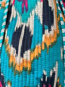 Bolso Tote Acolchado de Algodón, Ecológico, Hecho a Mano, con Estampado de Bloques, para Viajes, Compras, Bolso de Hombro - Product Image 2