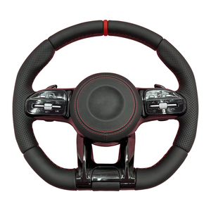 Costura de la cubierta del volante de gamuza Compatible con <span class=keywords><strong>Mercedes</strong></span> <span class=keywords><strong>Benz</strong></span> Is 550 SL <span class=keywords><strong>Clase</strong></span> C 300 GLK <span class=keywords><strong>350</strong></span> SE Alcantara Leather Sport - Product Image 1