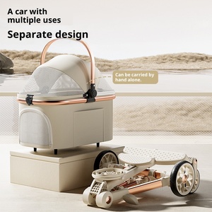 Bán buôn Trung Quốc Nhà cung cấp sang trọng gấp Pet Xe đẩy cho du lịch thoải mái cuộc phiêu lưu ngoài trời Chó xe đẩy - Product Image 4