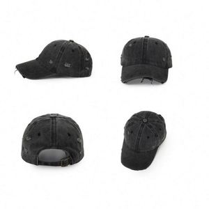 Casquette de baseball vintage personnalisée avec logo OEM, style usé et déchiré, effet délavé, vente en gros directe usine - Product Image 3