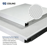 Panneaux de plafond en aluminium ignifuges de classe A pour les projets de systèmes suspendus en grille T pour les halls et couloirs de supermarchés