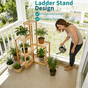 Support à plantes <span class=keywords><strong>en</strong></span> bambou sur mesure, étagère pour plantes, <span class=keywords><strong>porte</strong></span>-pot de fleurs - Product Image 3