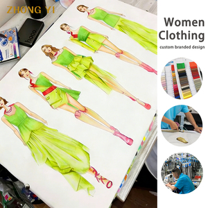 Fabricante de Ropa, Servicio de Diseño de Ropa Personalizada con Marca Propia, MOQ Bajo, Prendas de Alta Calidad, Vestido Largo Maxi para Mujer - Product Image 1
