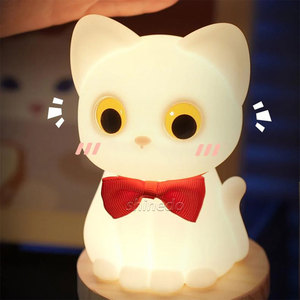 <b>Led</b> Night <b>Light</b> Cute Silicone Pat Lamp Touch Kids Silicone Night <b>Light</b> Animal Cat <b>Usb</b> Rechargeable <b>Led</b> Night <b>Light</b> - Product Image 4