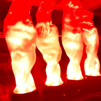 Lumière LED verticale professionnelle à simulation de grande flamme - Effet de feu réaliste pour l'éclairage de scène lors de concerts et événements