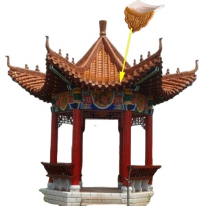 <span class=keywords><strong>Pabellón</strong></span> de jardín de madera con materiales de construcción de tejas de cerámica vidriada de China - Product Image 1