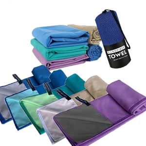 Serviette en microfibre double face à séchage rapide, sans sable, douce pour la peau, légère, idéale pour le fitness, le camping, la plage, les voyages, vente en gros - Product Image 1