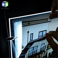Cadre d'affichage LED A4 paysage en acrylique, boîte lumineuse, support de panneau publicitaire, affichage mural immobilier, publicité de bureau, écologique
