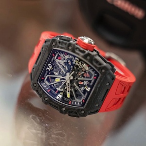 Carbon Fiber Textured <b>Mechanical</b> <b>Watch</b> with Skeletonized Movement, a Men's Luxury Timepiece. - Product Image 5