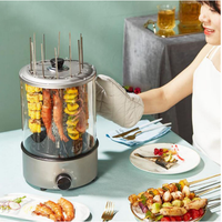 Grills électriques Machine à barbecue rotative automatique Petite machine à kebab Intérieur de la maison Barbecue sans fumée Contrôle de la température
