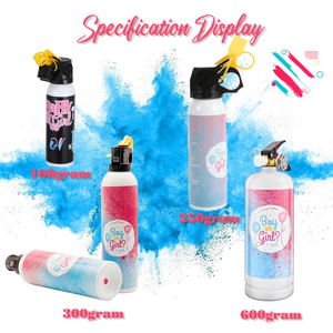 Poudre de fumée pour révélation du sexe 100/300g, flacon blanc personnalisable, spray pour révélation du sexe pour les événements d'<span class=keywords><strong>annonce</strong></span> de sexe de bébé garçon ou fille - Product Image 4