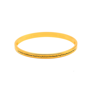 Fashion <b>Bangle</b> 316L Stainless Steel PVD Gold Plating Sustainable Resistant Jewelry for Women <b>Men</b> - Product Image 2
