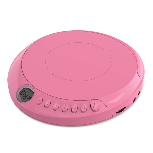 Anti-beating Portable CD/MP3 Player with LCD Screen Low Battery Indicator Light High Quality Customizable Color Button Control