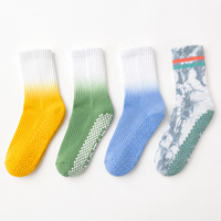 Chaussettes de Pilates antidérapantes Tie Dye avec logo personnalisé OEM pour la gym, le fitness et le yoga