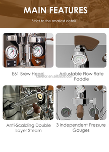 Gran oferta, cafetera Espresso de uso comercial, máquina de café Espresso comercial multifuncional semiautomática eléctrica - Product Image 3