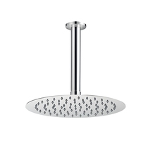 Nouvelle conception moderne : Ensemble de robinetterie de douche chromé 8 pouces, multifonctionnel, durable, thermostatique, en laiton, à poignée unique pour salle de bain