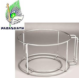 High Quality Dustbin (PARASNATH) Stainless Steel Open-Top Bin Holder (10.5 Inch Silver) - Product Image 5